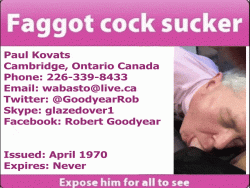 Canadian faggot Paul Kovats
