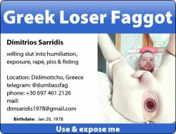 Exposed faggot dimitris sarridis