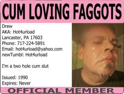 Cum covered faggot