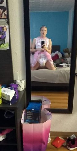 Me being a naughty Sissy Diaper Baby.