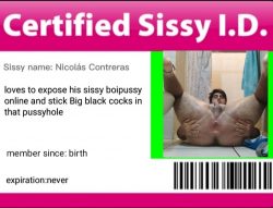 Sissy certified ID 🤤😋😋😋