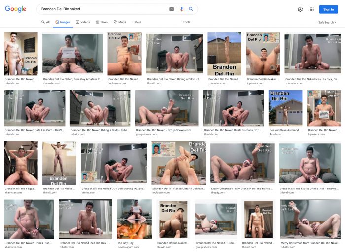 Branden Del Rio Naked on Google