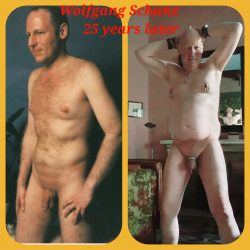 Wolfgang Schanz being a naked faggot for more than 25 years. One of the best exposure whores in  ...