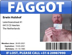 My favourite faggot Erwin Hulshof, expose him to everywhere…