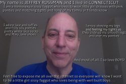 This is JEFFREY ROSSMAN from CONNECTICUT, seen as he really looks, and outed for the little girl ...