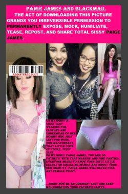PAIGE JAMESTHIS BITCH IS A HOT SISSY CUCKOLD.