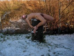 cmnm #naked #slave #tied #up in #snow