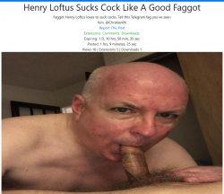 Henry Loftus naked and sucking cock like a good faggot.