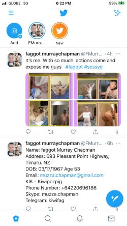 Lost all contol faggot. Murray Chapman internet owned faggot