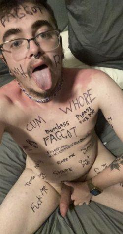 bodywriting faggot