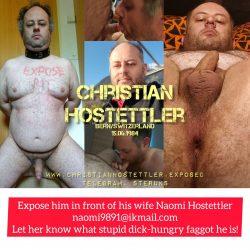 Christian HostettlerHe wants someone unknown to expose him to his sister and parents. do him a f ...