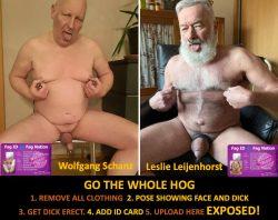 Dutch Leslie Leijenhorst and German Wolfgang Schanz – two naked faggots who need to be exp ...