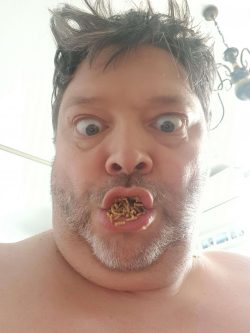 Look at this fat fucking maggot eating maggots. This has to be the most disgusting piece of shit ...