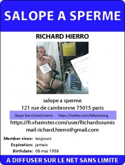 Richard HIERRO cumdump French Exposed Faggot