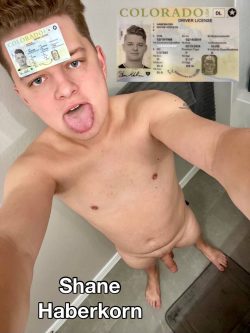 Shane Haberkorn naked and exposing himself to the whole world