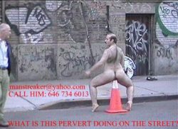 FAG DAVID PAUL CHERIANO Streetcone FUCK-nude on NYC street in day, fucking his ass on a filthy d ...