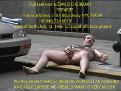 FAG DAVID PAUL CHERIANO LAYING NUDE IN FILTHY STREET MASTURBATING IN NYC BROAD DAYLIGHT