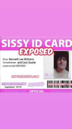 Sissy Faggot Kenneth Lee Williams ID Card
