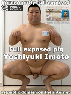 Full exposed pig Yoshiyuki Imoto is in the public domain forever
