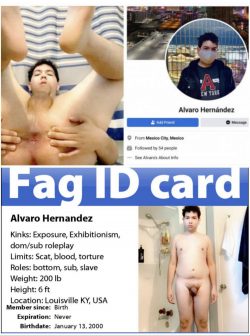 Faggot Alvaro Hernandez naked exposing himself