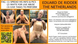 Eduard de Ridder exposed for all to see