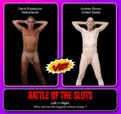 Who do you think is the bigger slut? Gerrit Rozeboom and Andrew Brown, Exposed Faggot Battle