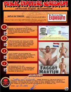 Fag Martijn van Tienhoven is brand new PEA on the new site ratemyexposure.com, check it out: htt ...