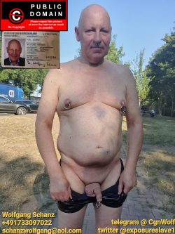 faggot Wolfgang Schanz stripping naked at the highway