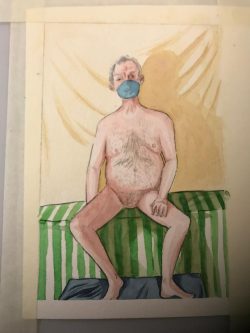 another drawing of bob friesen naked