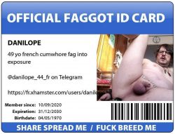 Faggot Danilope – wishes to be spread around the internet