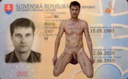 Faggot Boris Lupták naked, named and identified.
