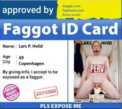 Loser faggot ID card