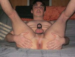 My slave, Michael Jens showing hole