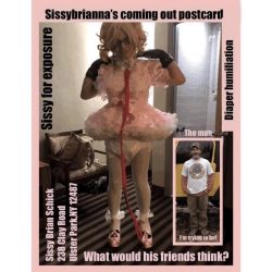 Sissy Brianna’s coming out postcard