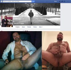 Bruce Fraser naked erect on Facebook