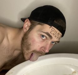 Toilet licking faggot recorded by men