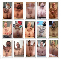 Naked faggots show their eager man cunts.