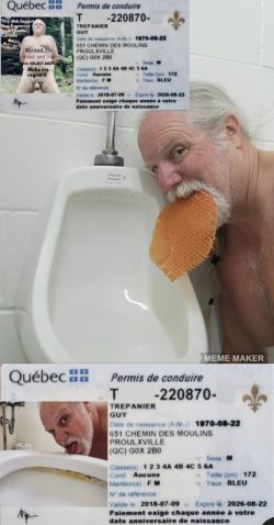 Guy Trepanier🇨🇦 the famous cleaning toilet Fag Googled it 🖥😂🚽🚽🚽🧻🧻