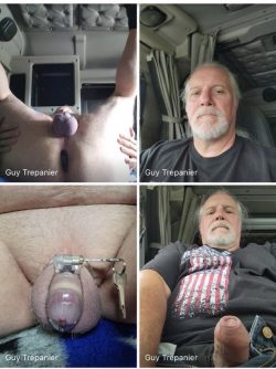Guy Trepanier fag from PROULXVILLE Qc🇨🇦 Old trucker love suck dick and clean toilet at the truck ...