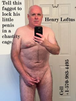 Faggot Henry Loftus Naked and Showing Off His Tiny Penis