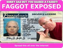 Henry Loftus, faggot cocksucker exposed