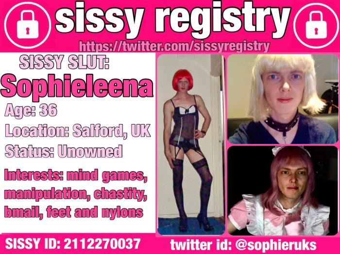 sophieleena again, just trying to figure the site out