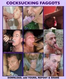 faggotmikey..exposed in COCKSUCKER collage