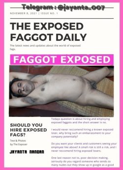 Jayanta Gandu Butt Slut- The Exposéd Faggot Daily News