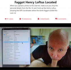 Cocksucking faggot Henry Loftus Located