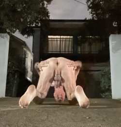 Rob Venuta (aka punycunt) shows how he waits on the footpath in front of his house to greet his  ...