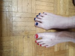 Painted toes