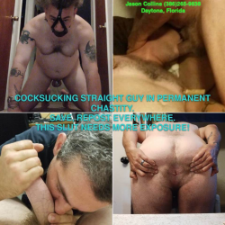 ButtSlutChastityFag sucking cock and presenting his tight little ass for someone to break in.