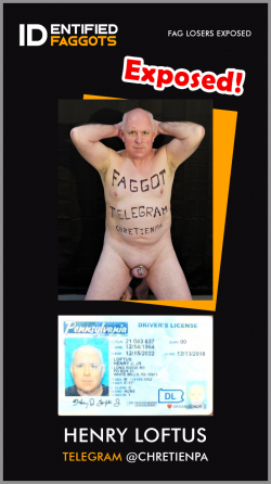 IDentified Faggot Henry Loftus Exposed naked and locked in chastity.