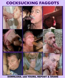 COCKSUCKER4BLACK joined the collage..DEFINITELY a gathering of FAGGOTS…WE LOVEIT